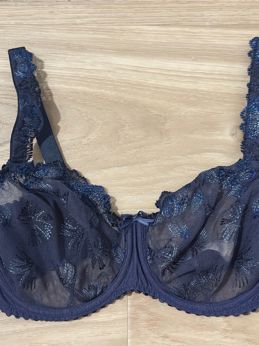 Prima Donna Navy Sheer Lace Underwire Bra